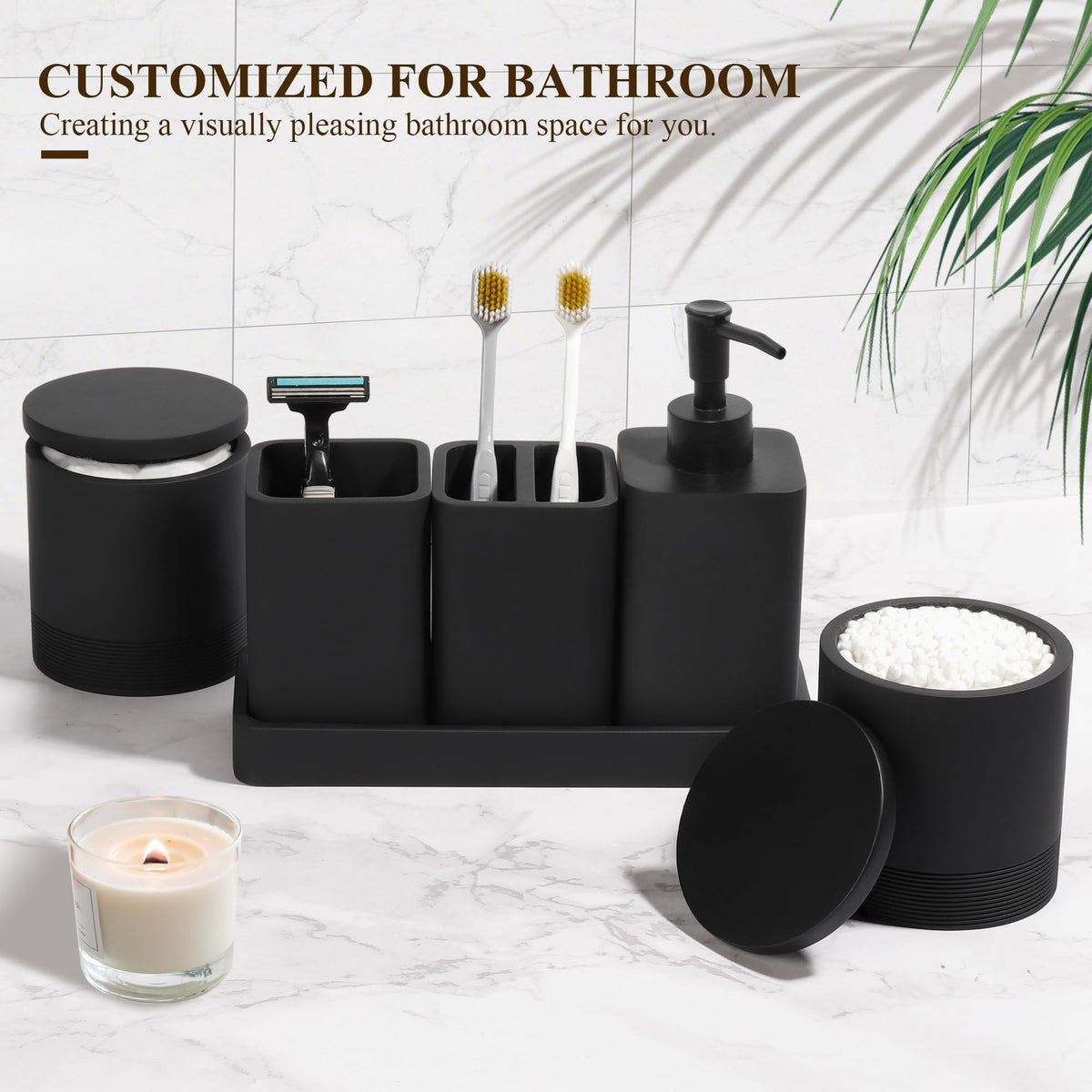 YMXYJM vanity tray holds soap and perfume with a chic finish