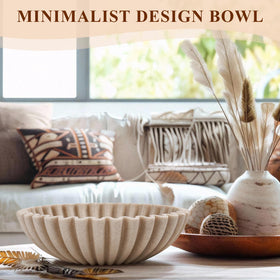 YMXYJM fluted-design bowl aesthetic complements Nordic and minimalist interiors.