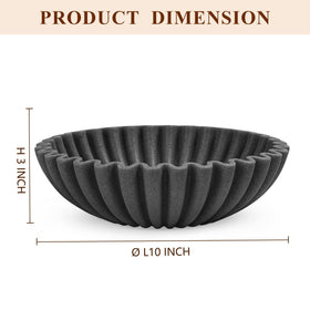 YMXYJM large decorative bowl with grooved pattern on the side for depth