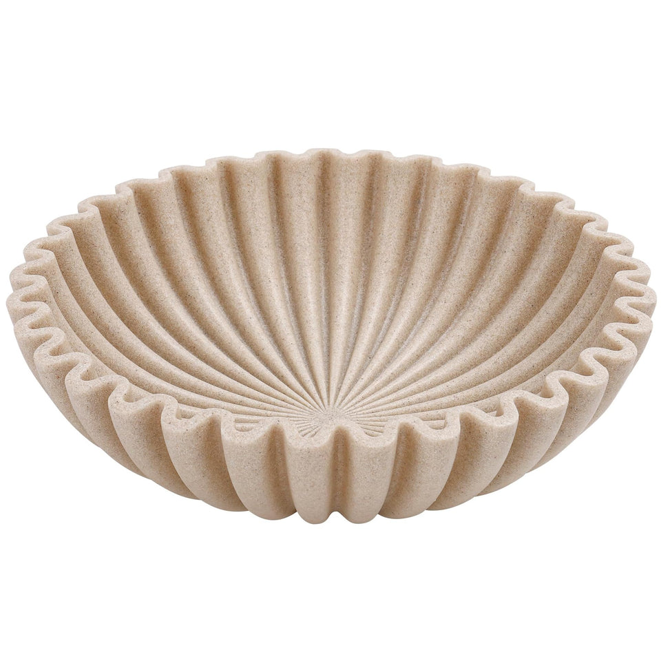 YMXYJM large decorative bowl, top view, ideal centerpiece for living spaces.