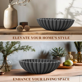 YMXYJM large decorative bowl with fruit demonstrating multi‑purpose design
