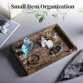 YMXYJM marble tray cosmetics organizer ideal for cosmetics and perfumes.