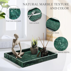 YMXYJM marble tray on countertop with non-slip bottom