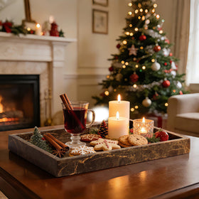 YMXYJM marble tray easy-clean surface stays lustrous with a simple wipe.