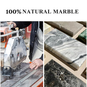 YMXYJM natural marble tray with easy wipe cleaning and durable base