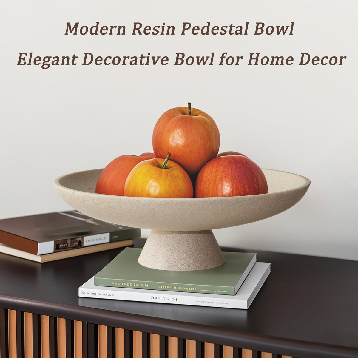 YMXYJM modern resin pedestal bowl with fruit on display showcases everyday vibrancy.