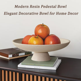 YMXYJM modern resin pedestal bowl with fruit on display showcases everyday vibrancy.