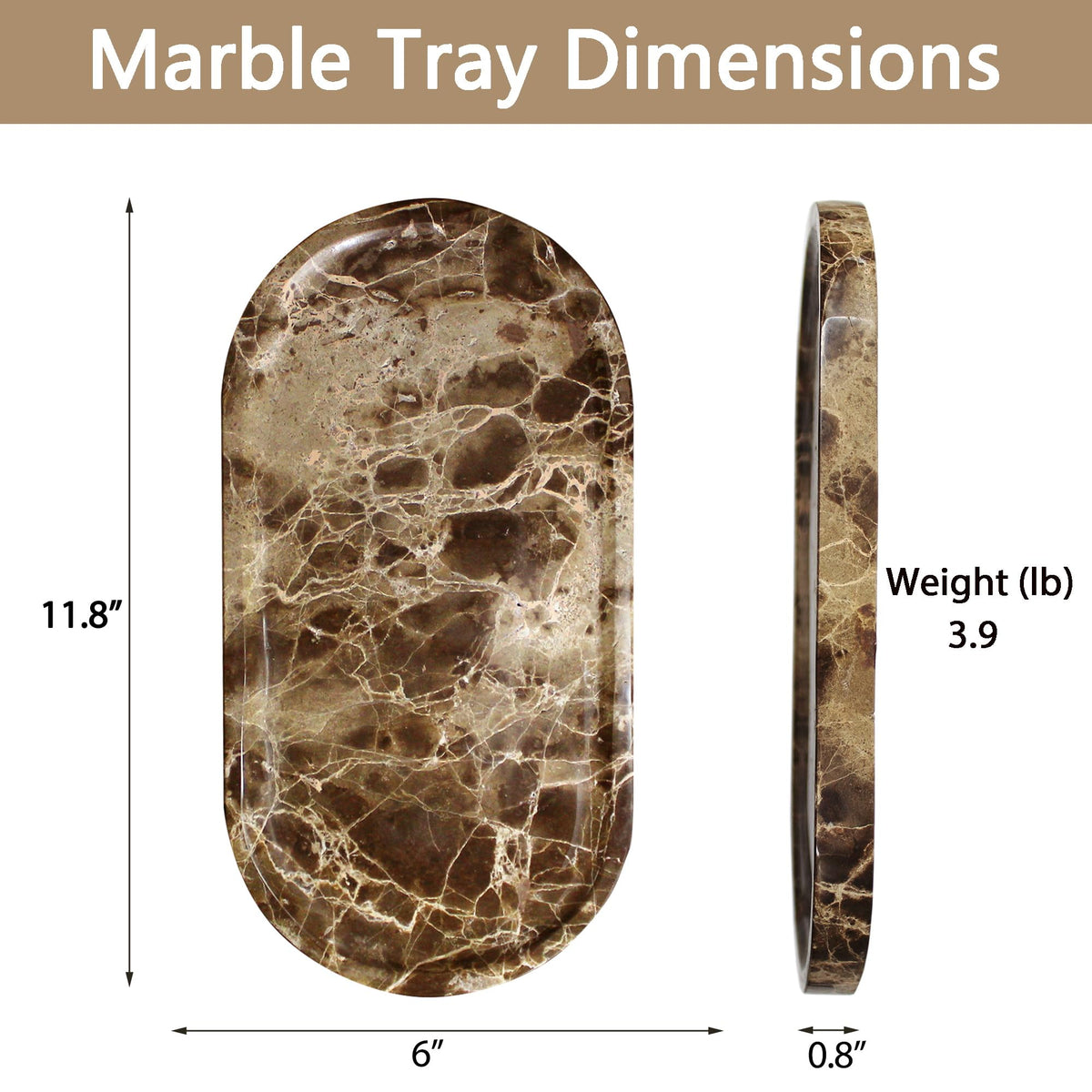 YMXYJM perfume tray natural stone elevates vanity or nightstand.