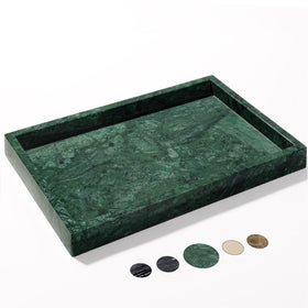 YMXYJM marble tray on bathroom counter for cosmetics with natural veining