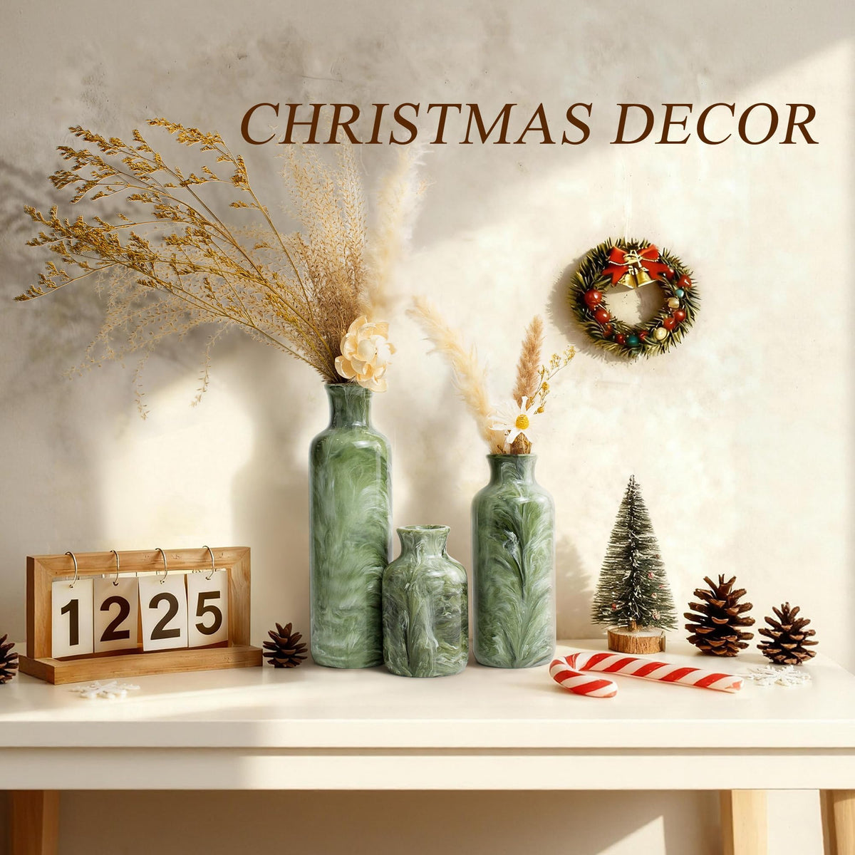 YMXYJM three-piece vase set versatile kitchen and entryway accents
