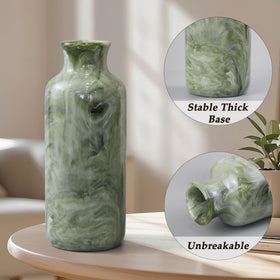 YMXYJM resin 3-piece vases table center display with faux flowers
