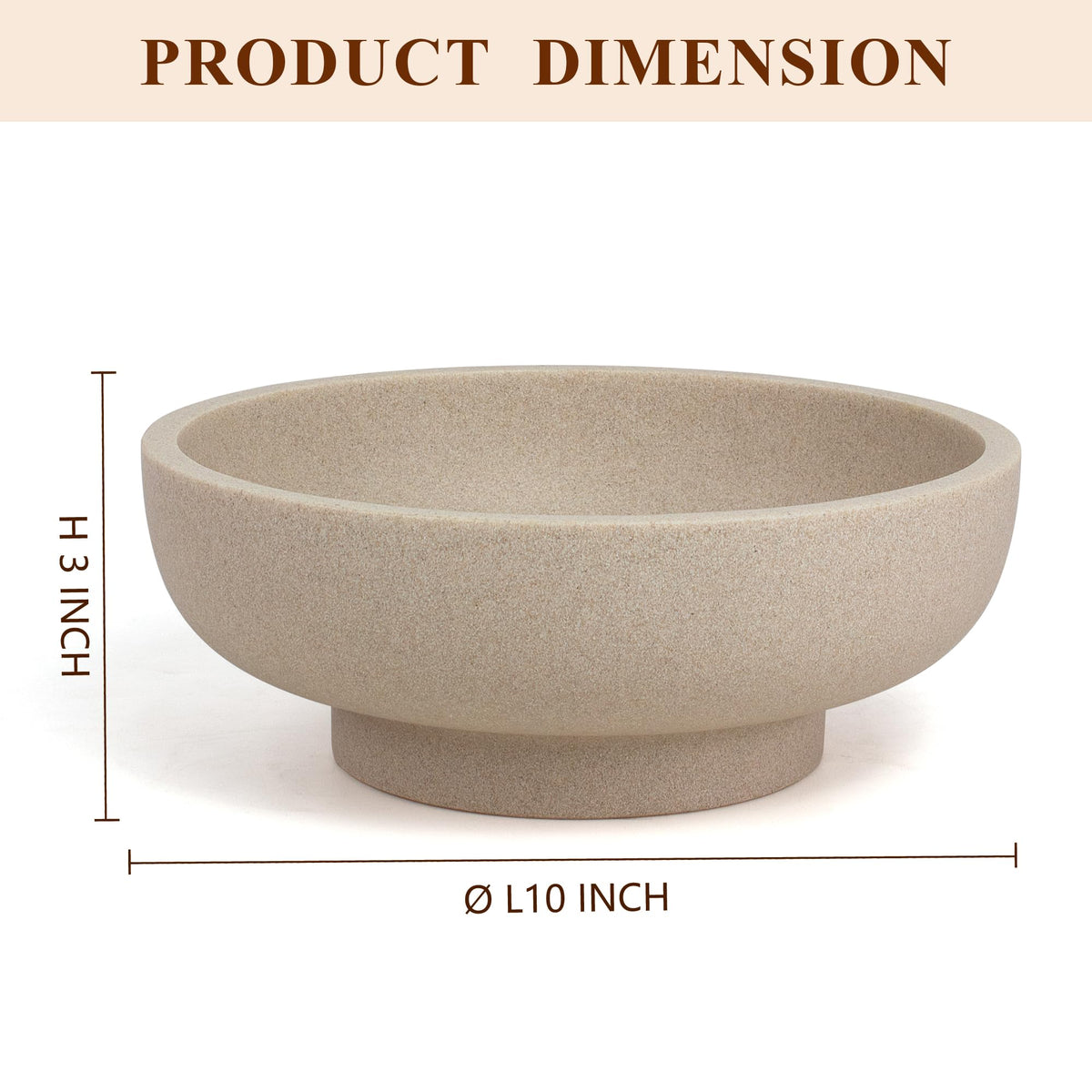 YMXYJM resin crafted bowl showcases handcrafted elegance while remaining lightweight