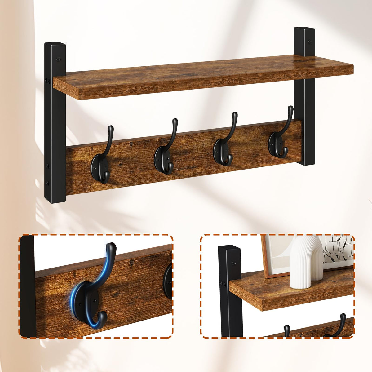 Ymyny bedroom or bathroom organization on a wall unit