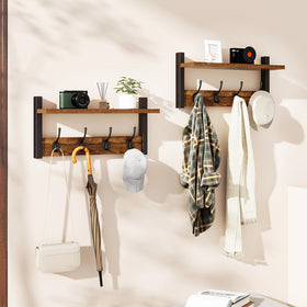 Ymyny coat rack eight hooks for coats bags and keys