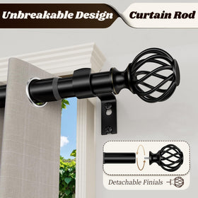 YNL heavy-duty construction supports up to 30 lbs of drapes.