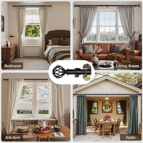 Indoor and outdoor versatility: YNL curtain rod for patios and gazebos