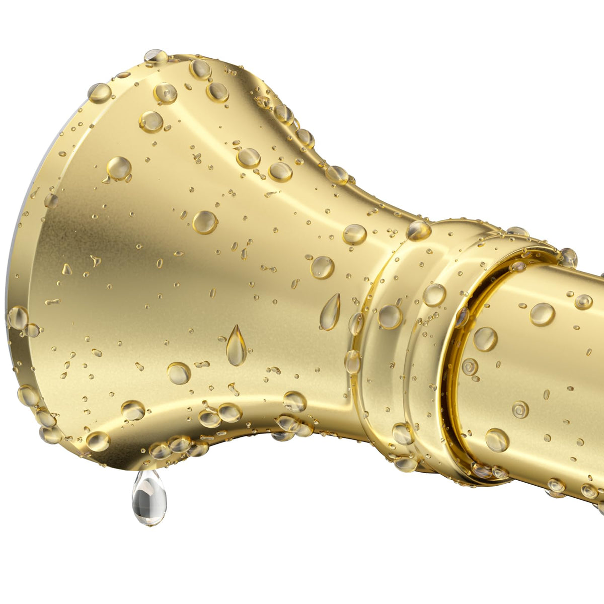 YNL Gold Shower Rod extended 36-84 inches for flexible bathroom fit.