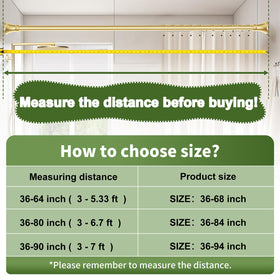 YNL Gold Shower Rod premium gold finish enhances any shower or window.