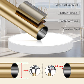 YNL tension shower rod anti-slip-finials prevent shifting