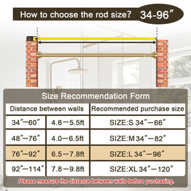 YNL tension shower rod easy-length adjustment for precise fit