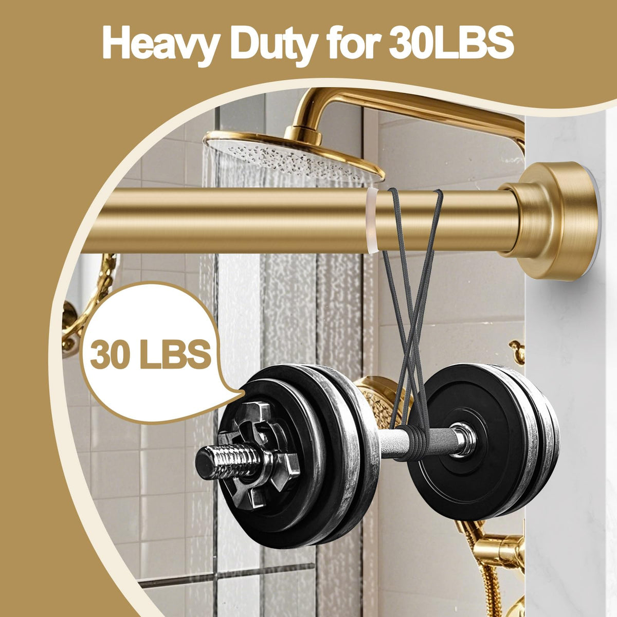 YNL tension shower rod humidity-resistant rust-proof finish