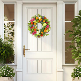 18-inch YNYLCHMX wreath ideal for front door decor and entryways
