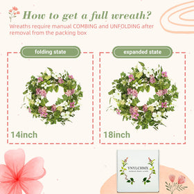 YNYLCHMX artificial floral wreath with silk blooms for lasting beauty.