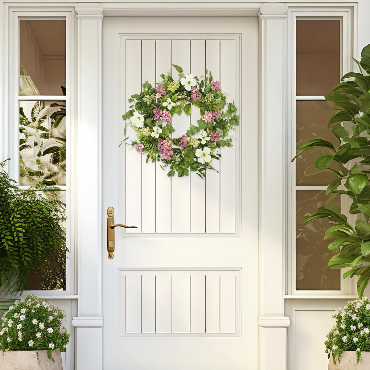 YNYLCHMX versatile spring-summer wreath for parties and holidays.