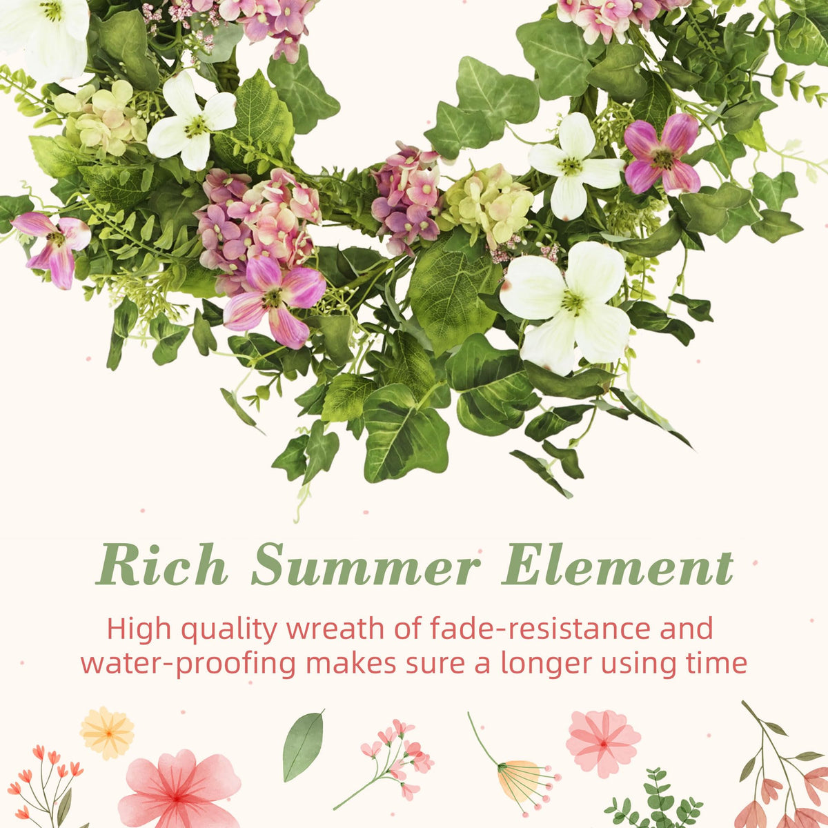 YNYLCHMX wall and window decor wreath enhances farmhouse spaces.