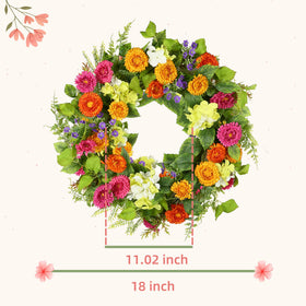 Closeup of YNYLCHMX green tea leaves wreath showing lifelike texture