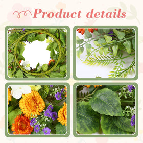 Wreath hanging on door suitable for living room or entryway display