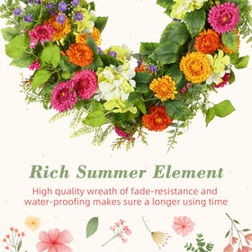 Indoor outdoor application of YNYLCHMX wreath enhances spring ambiance