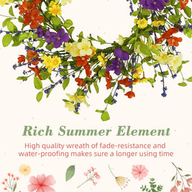 YNYLCHMX easy-care wreath requires no watering or pruning.