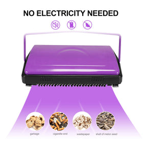 Yocada carpet sweeper clears dust from low-pile carpets