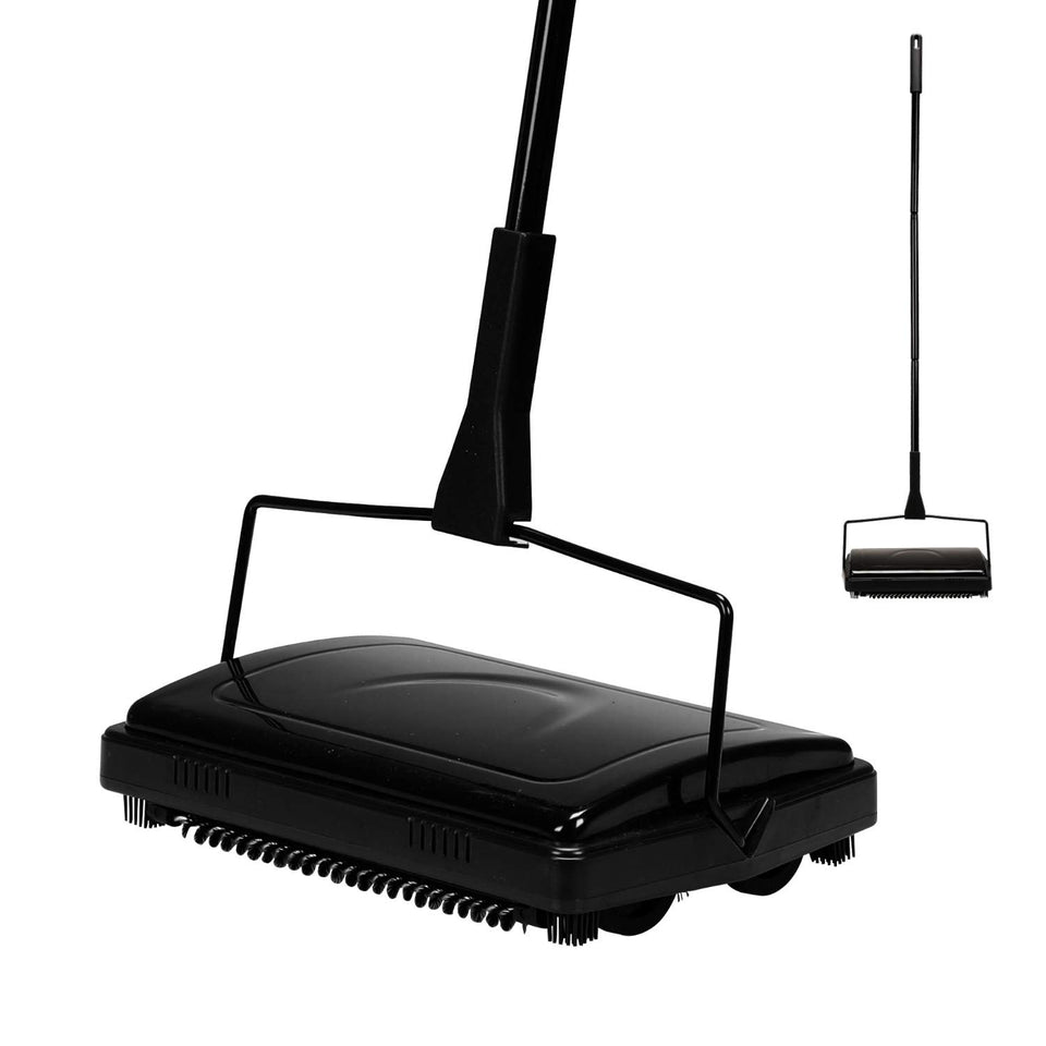 Yocada carpet sweeper on a low-pile carpet removing pet hair
