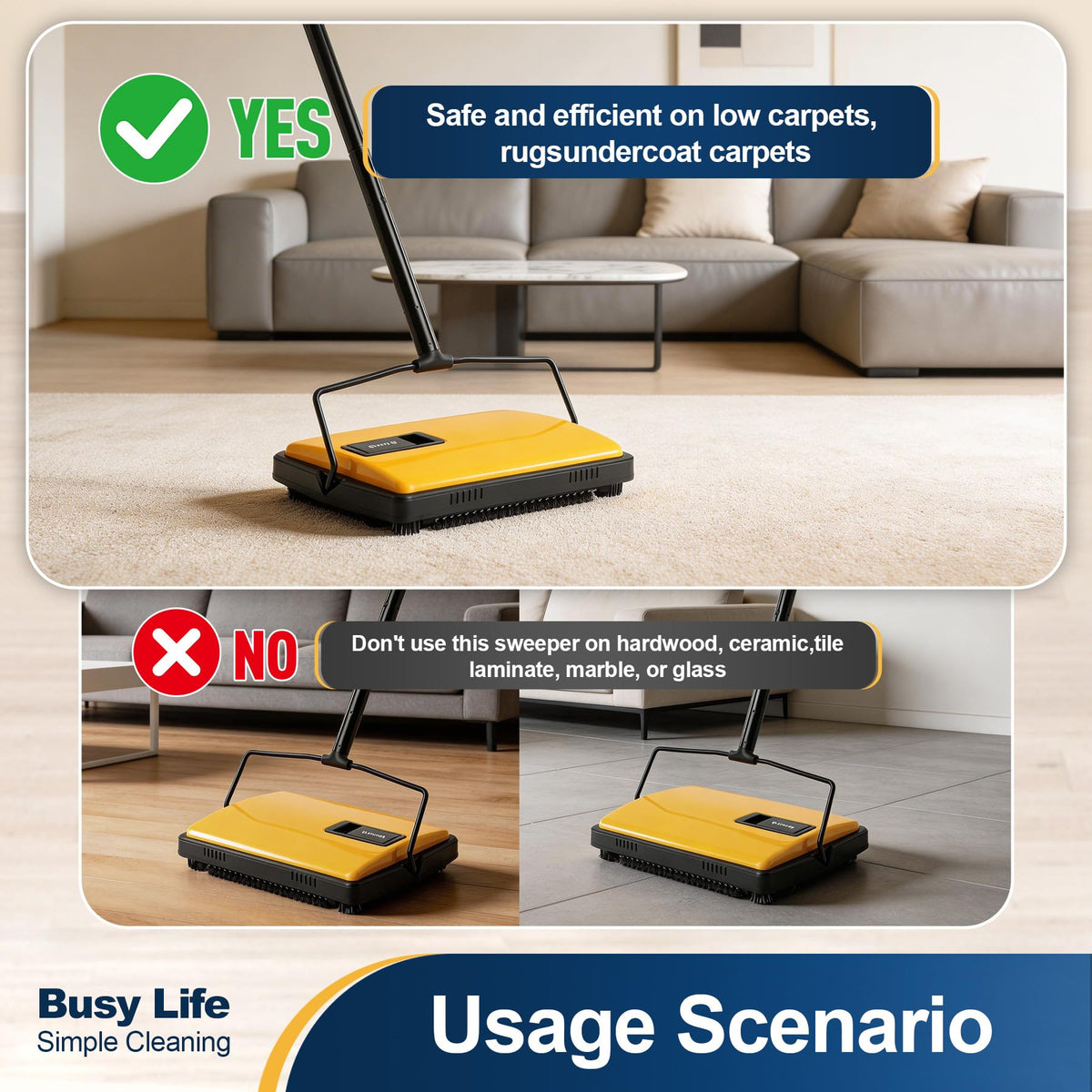 Yocada easy-empty dust compartment for simple disposal.
