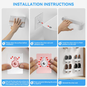Yocice door shoe hanger installation shows simple tool-free setup.