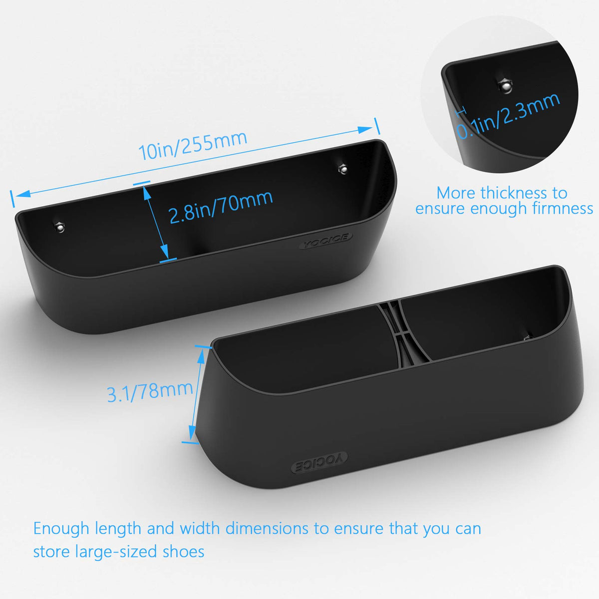 Yocice SM03 plastic shoe holder keeps sneakers and sandals organized.