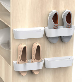 Yocice wall-mounted shoes rack 4-pack keeps entryway organized with easy reach.
