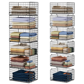 Yociyoga 6-tier closet organizer front view shows compact, accessible storage for wardrobes.
