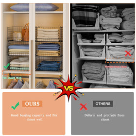 Yociyoga 6-tier closet organizer open compartments provides clear visibility for quick outfit picks.