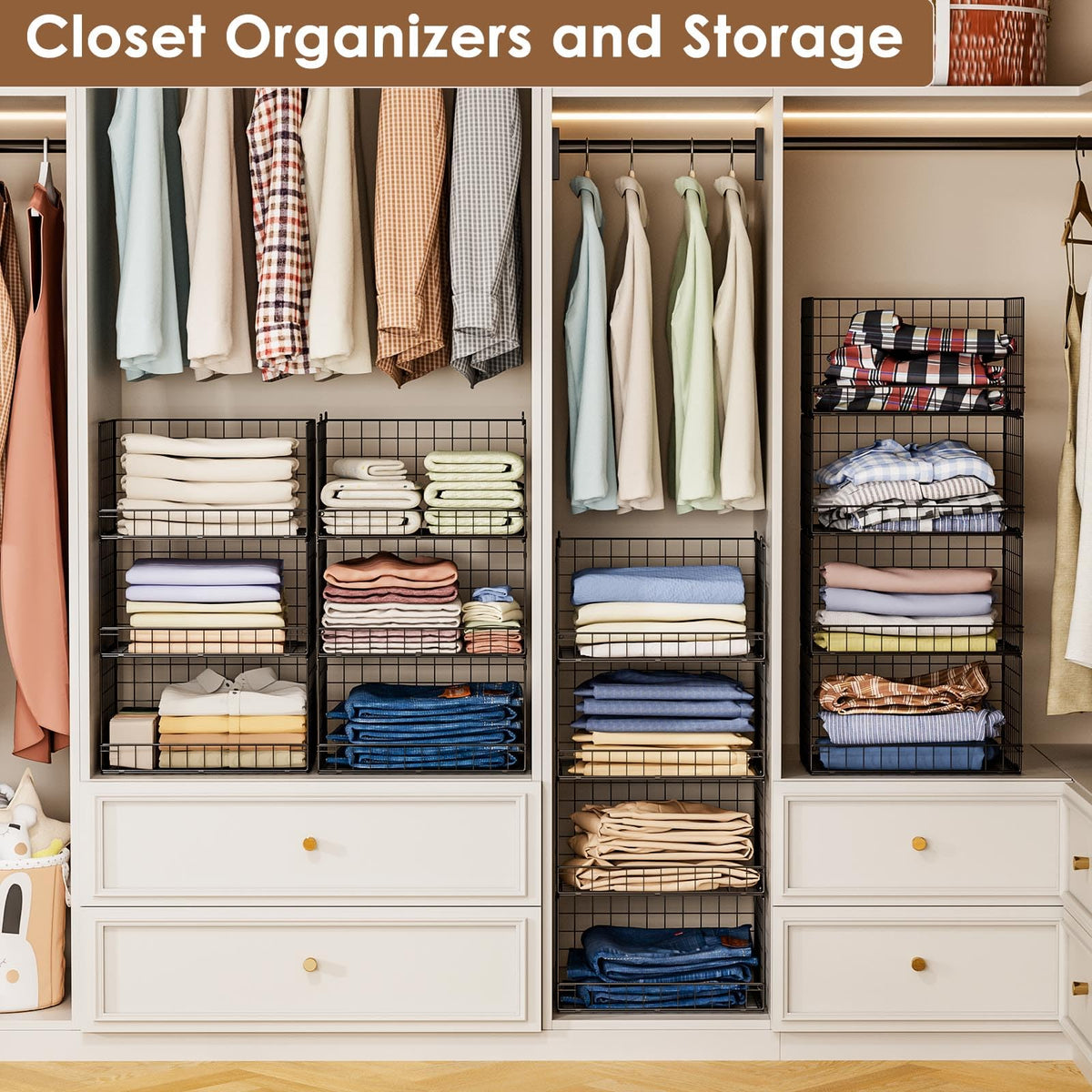 Yociyoga clear-view shelves allow fast item locating and easy access.