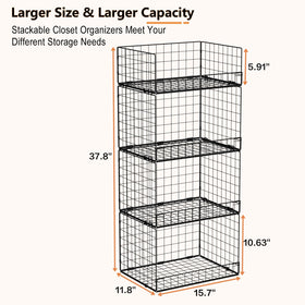 Yociyoga durable breathable iron mesh for long-lasting closet organization.