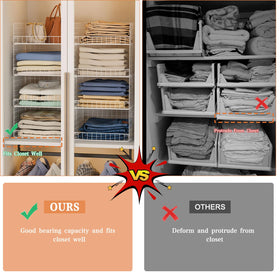 Yociyoga easy-view closet storage bin demonstrates quick item visibility and access.
