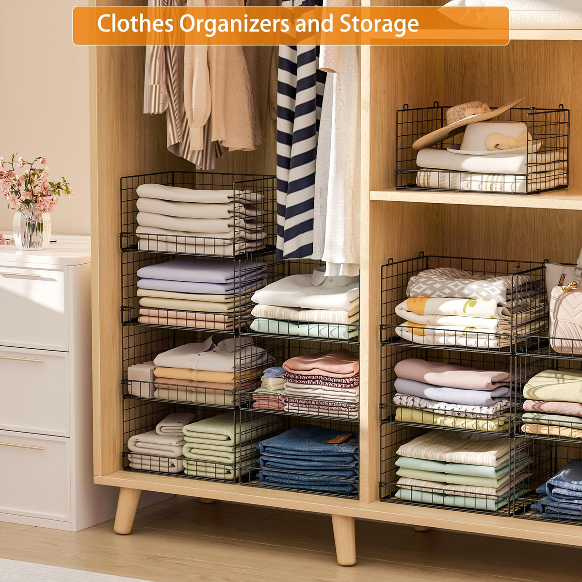 Yociyoga multiple units stacked in a closet maximize space and orderliness