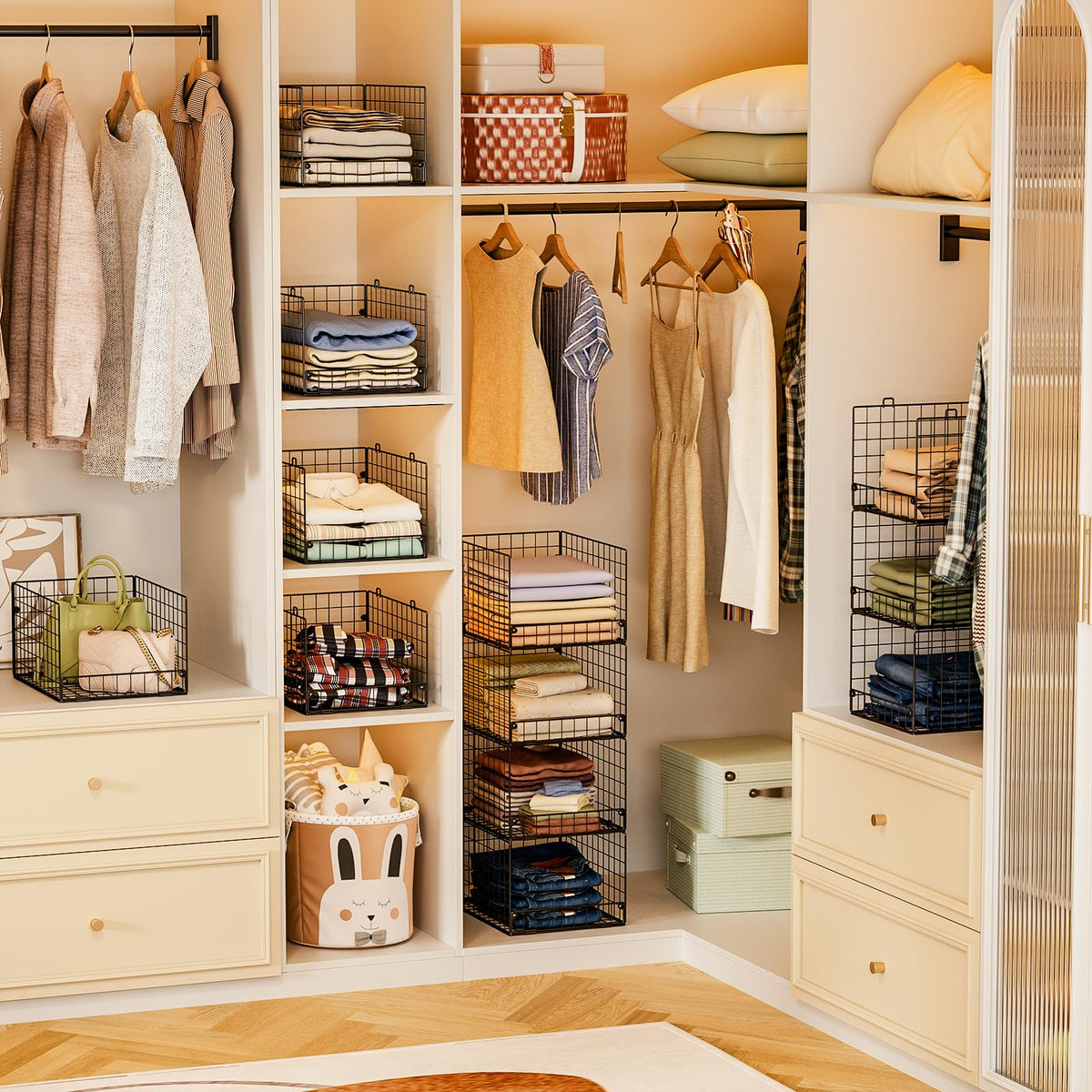 Yociyoga multiuse closet storage ideas keep toys bags and books tidy.