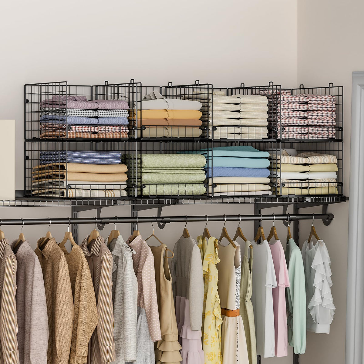 Yociyoga pants-tops-skirts bin organizes clothing efficiently in small spaces.