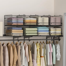 Yociyoga pants-tops-skirts bin organizes clothing efficiently in small spaces.
