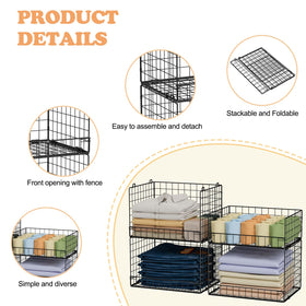 Yociyoga stackable storage bins keep clothes visible and accessible.