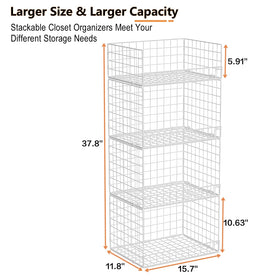 Yociyoga white closet shelf system offers a clean, minimal storage solution.